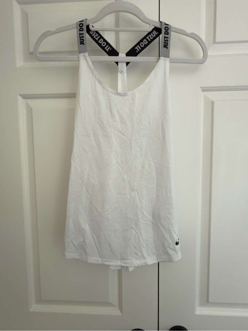Nike White Racerback Tank with Branded Straps